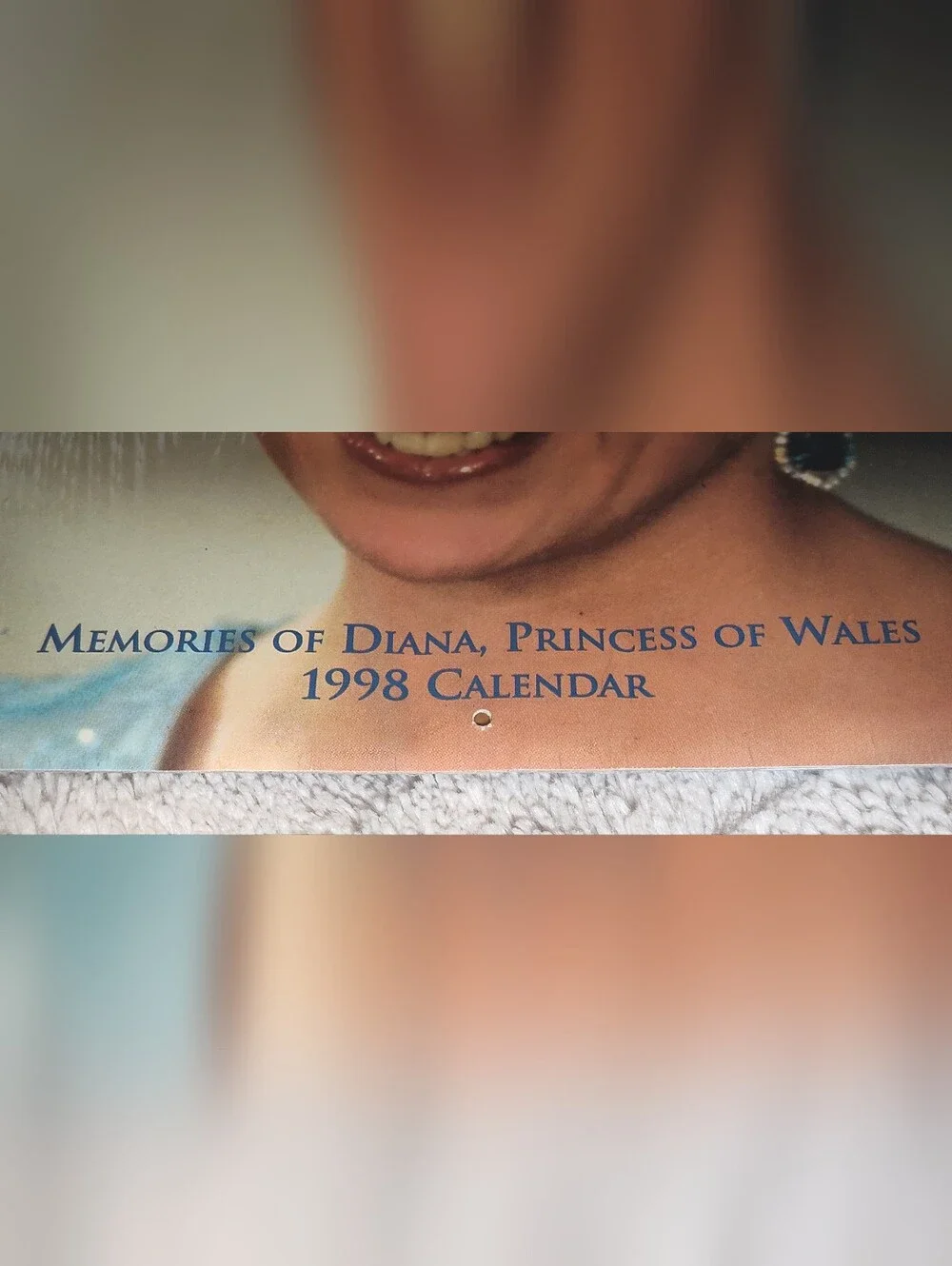 NWT & Sealed! Diana The People's Princess 1998 Calendar - Blue & Teal Cover